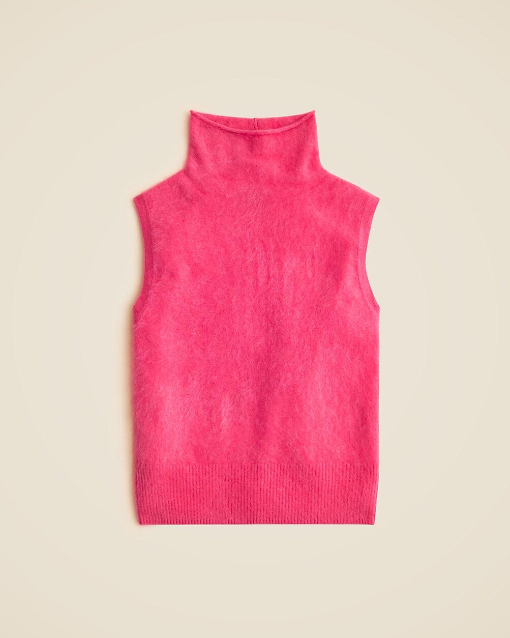 Brushed cashmere turtleneck sweater shell by J.CREW