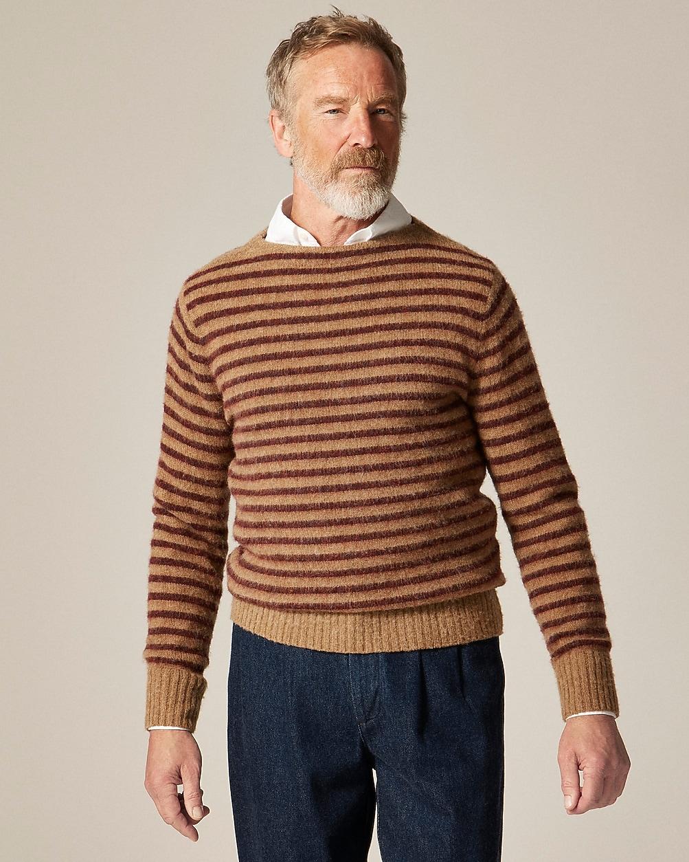 Brushed wool boatneck sweater in stripe by J.CREW