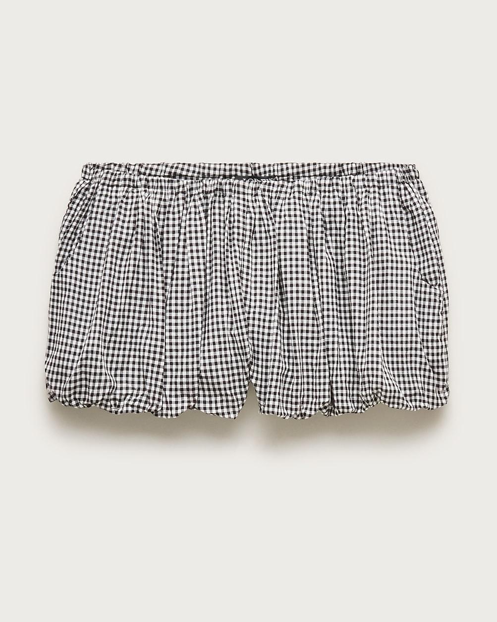 Bubble-hem beach short in gingham by J.CREW