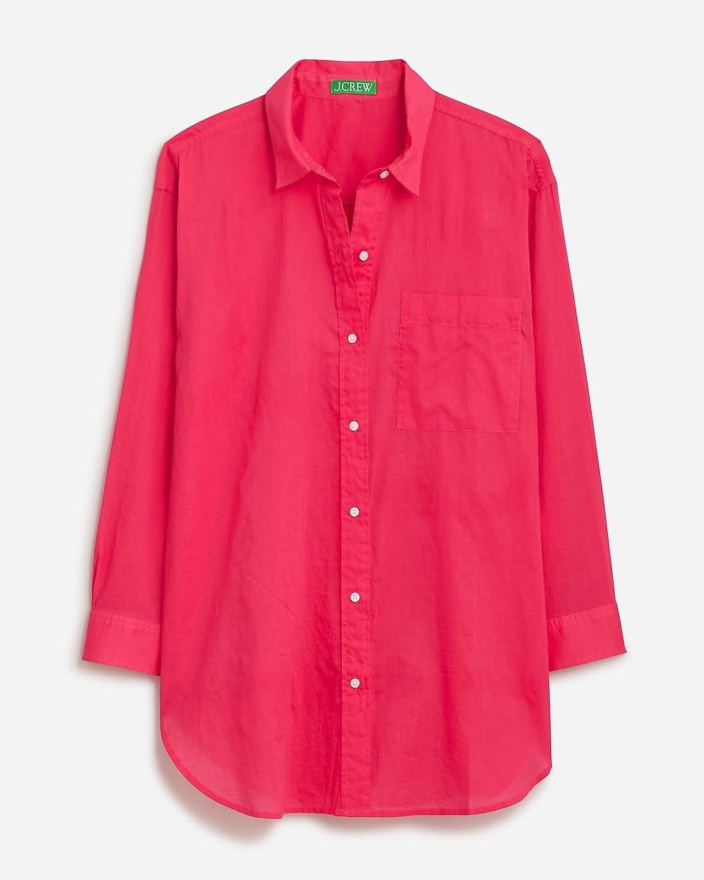 Button-up cotton voile shirt by J.CREW