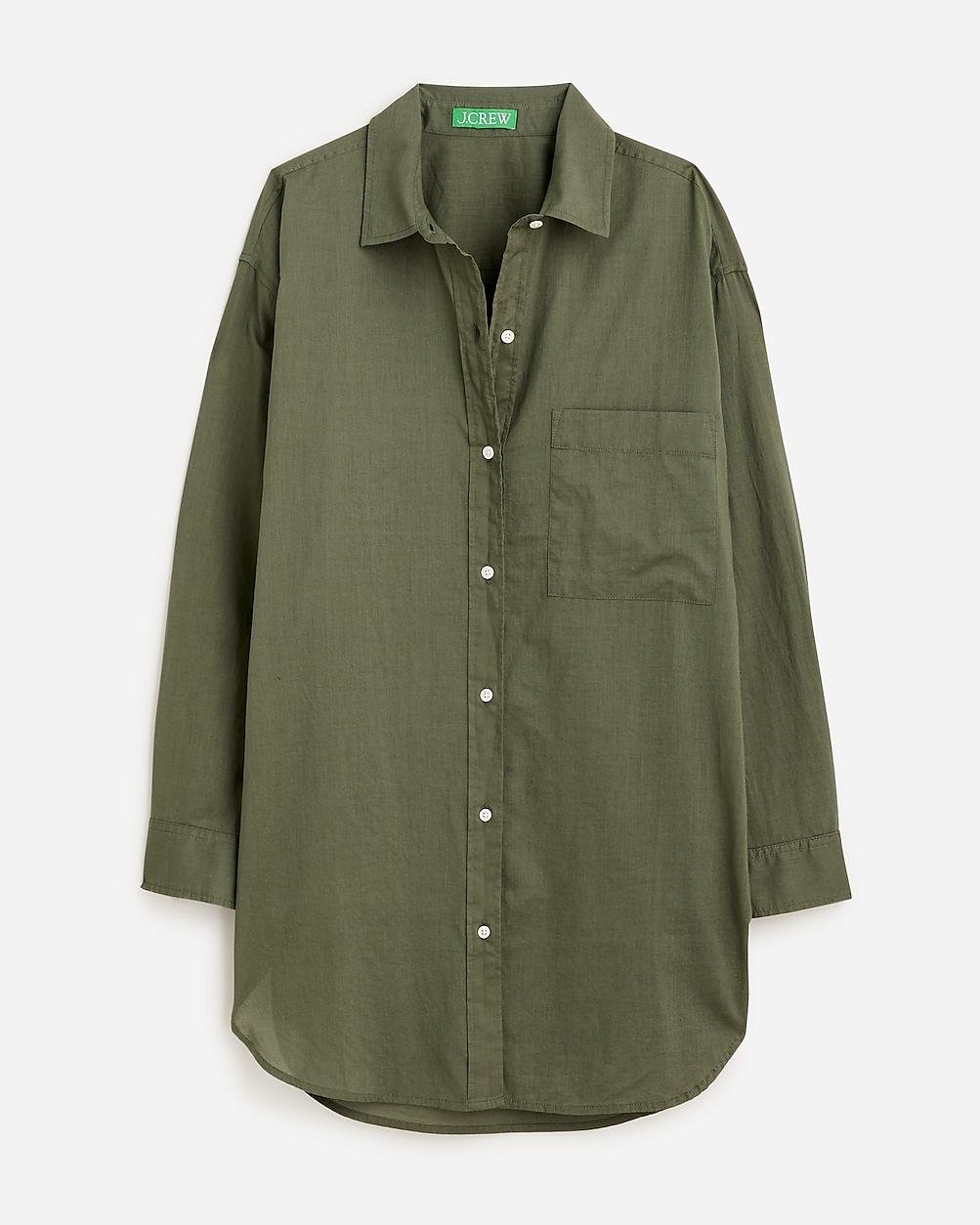 Button-up cotton voile shirt by J.CREW