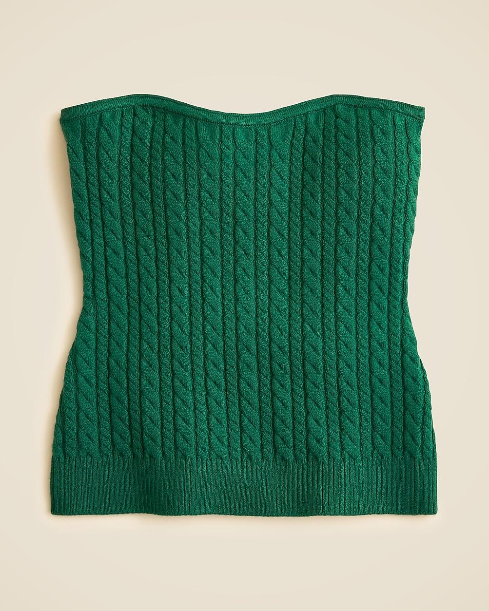 Cable-knit tube top in merino wool by J.CREW