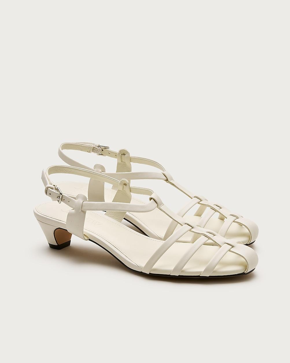 Cage-toe kitten heels in leather by J.CREW Cage-toe kitten heels in leather by J.CREW