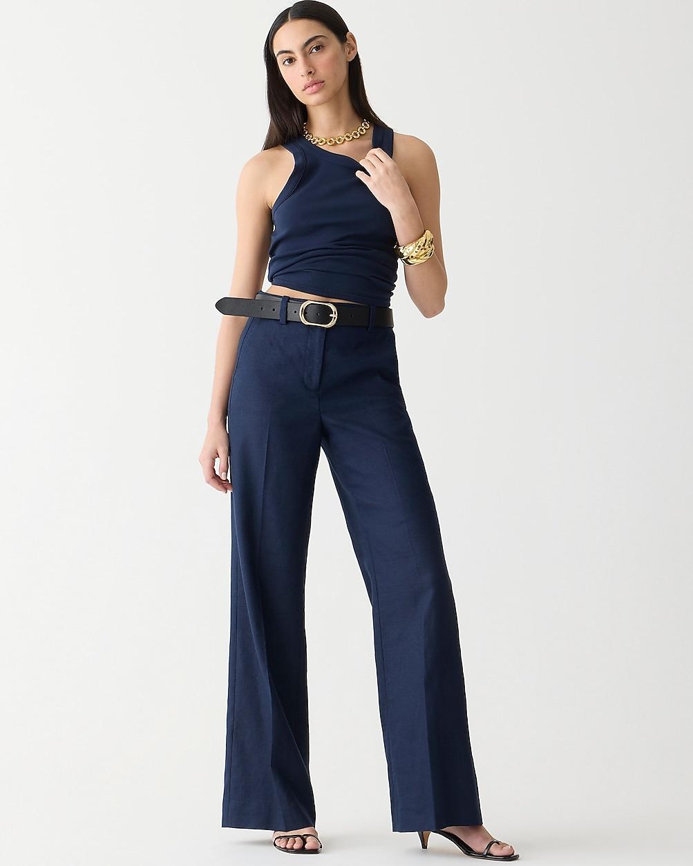 Carolina flare pant in stretch linen blend by J.CREW