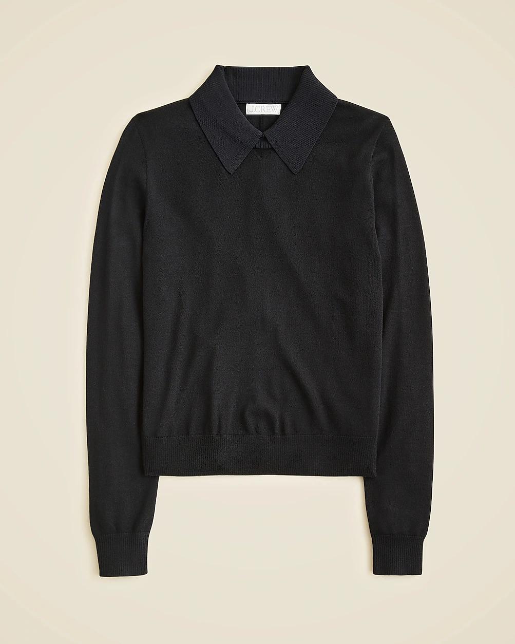 Carolyn collared sweater in merino wool by J.CREW