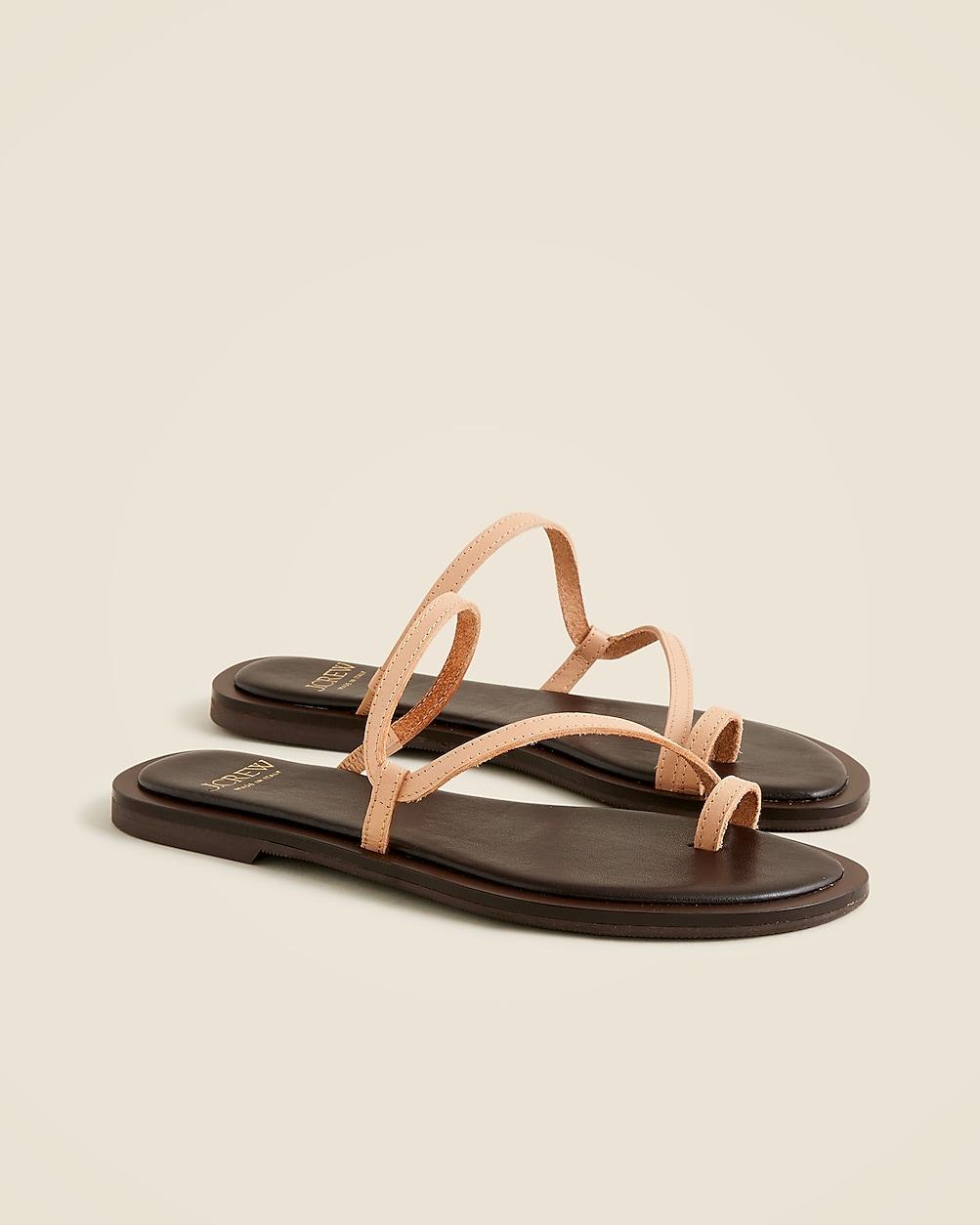 Carsen Made-in-Italy toe-ring sandals in leather by J.CREW Carsen Made-in-Italy toe-ring sandals in leather by J.CREW