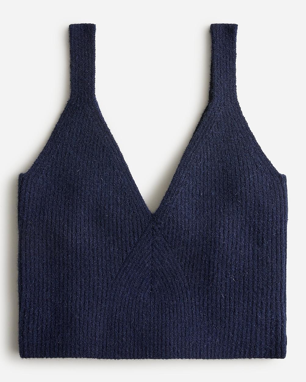 Cashmere-blend cropped sweater-tank by J.CREW
