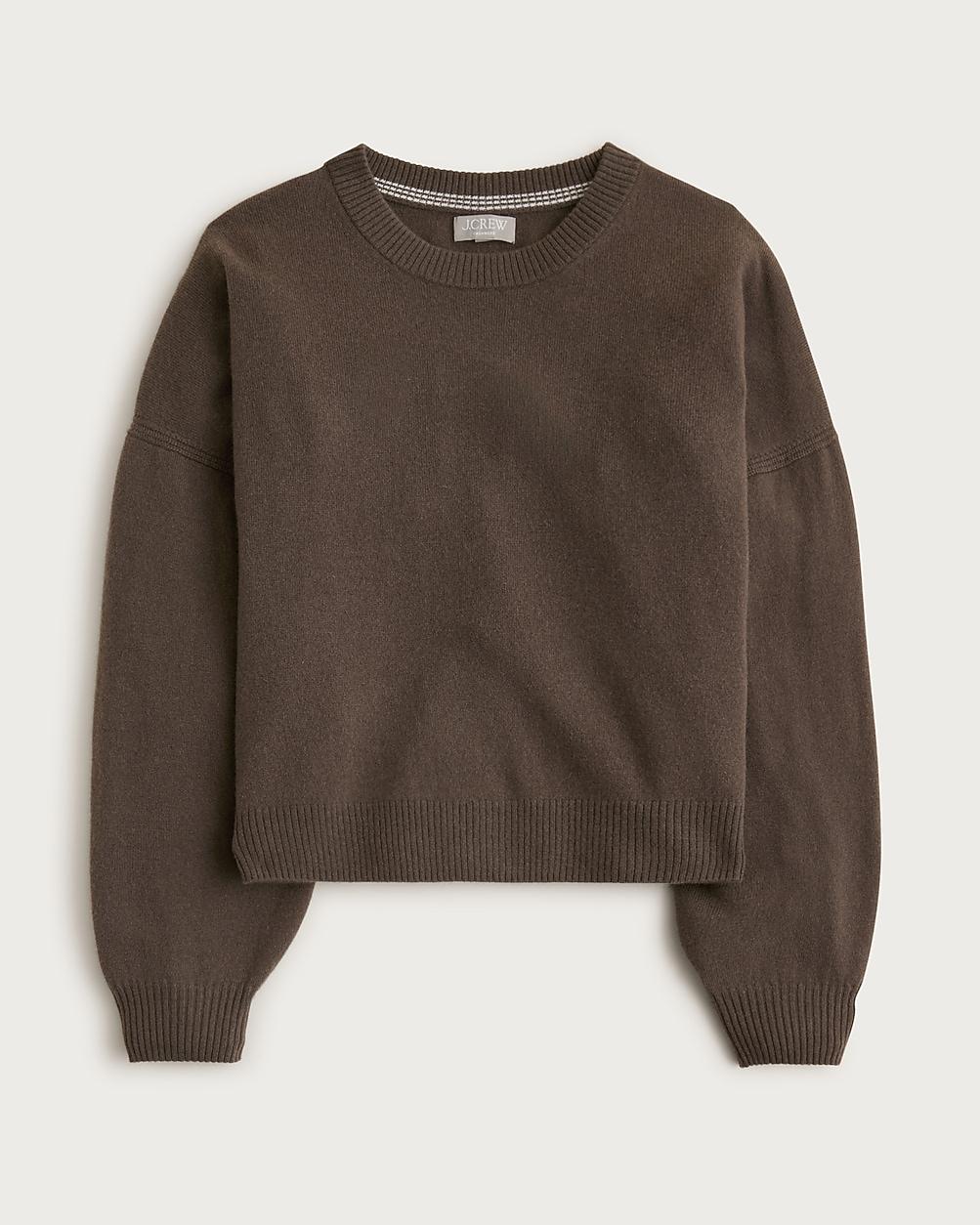 Cashmere blouson-sleeve sweater by J.CREW