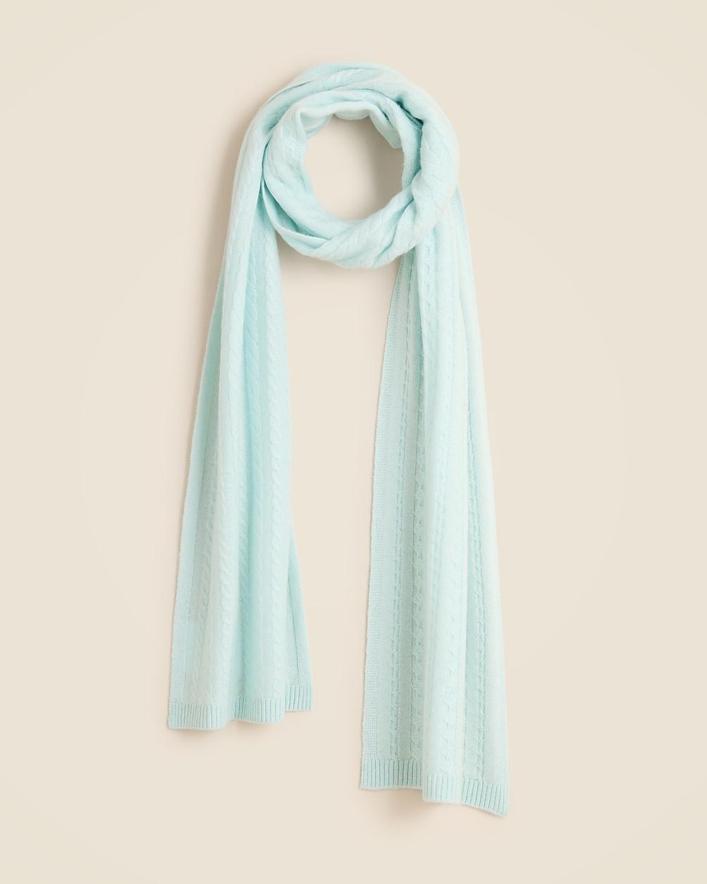 Cashmere cable-knit scarf by J.CREW