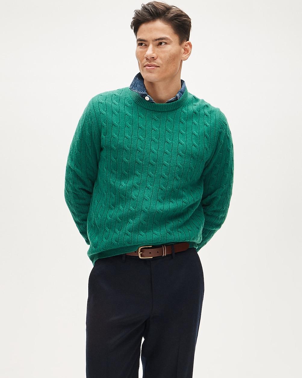 Cashmere cable-knit sweater by J.CREW
