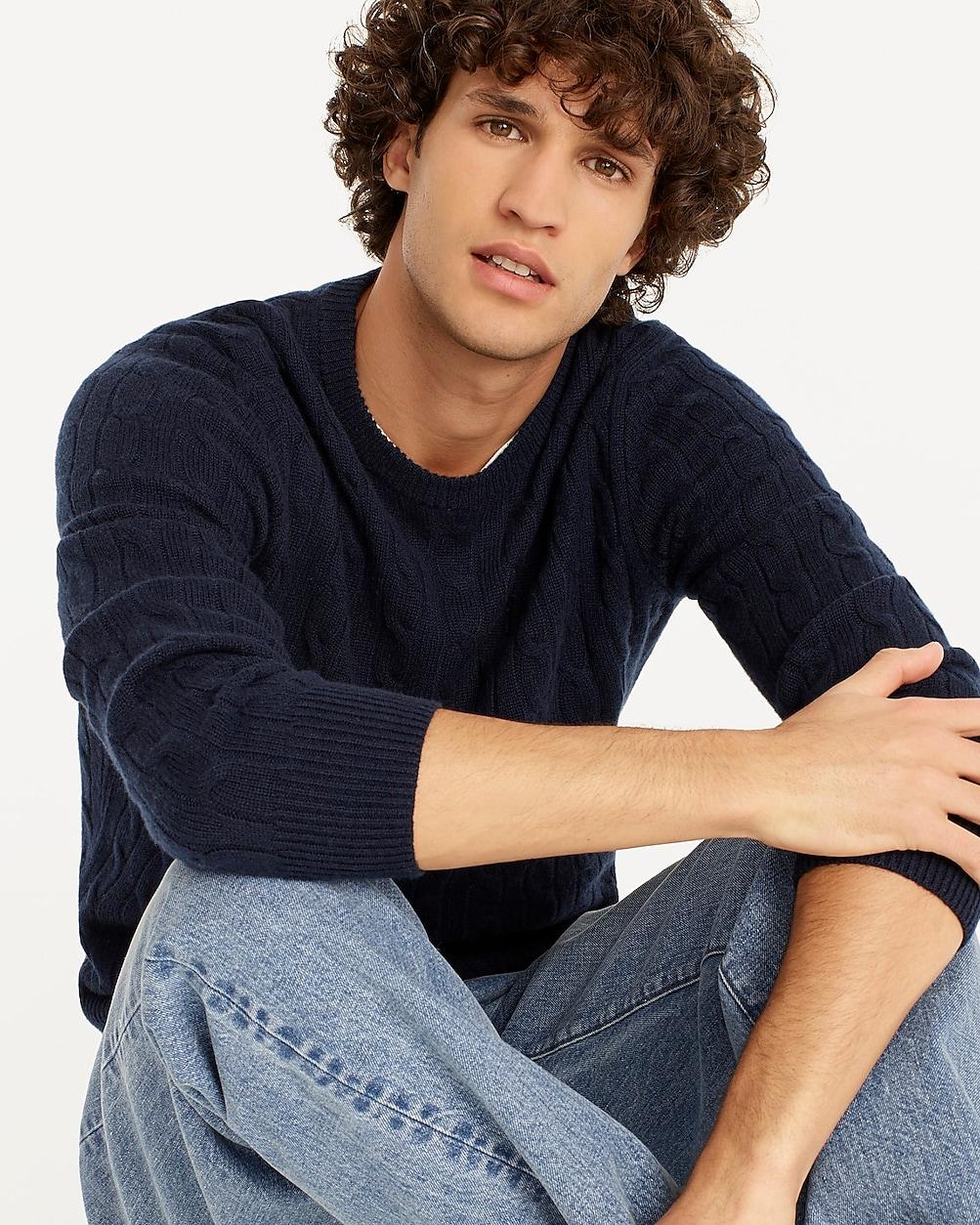Cashmere cable-knit sweater by J.CREW
