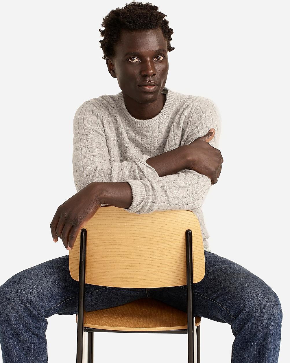 Cashmere cable-knit sweater by J.CREW