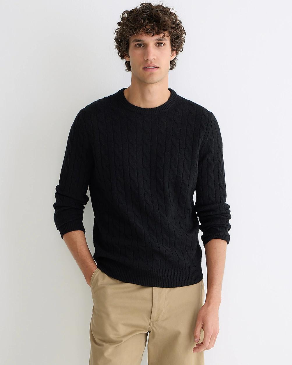 Cashmere cable-knit sweater by J.CREW