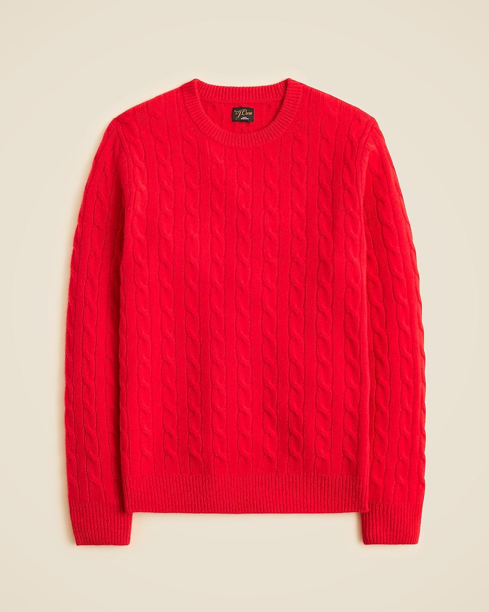 Cashmere cable-knit sweater by J.CREW
