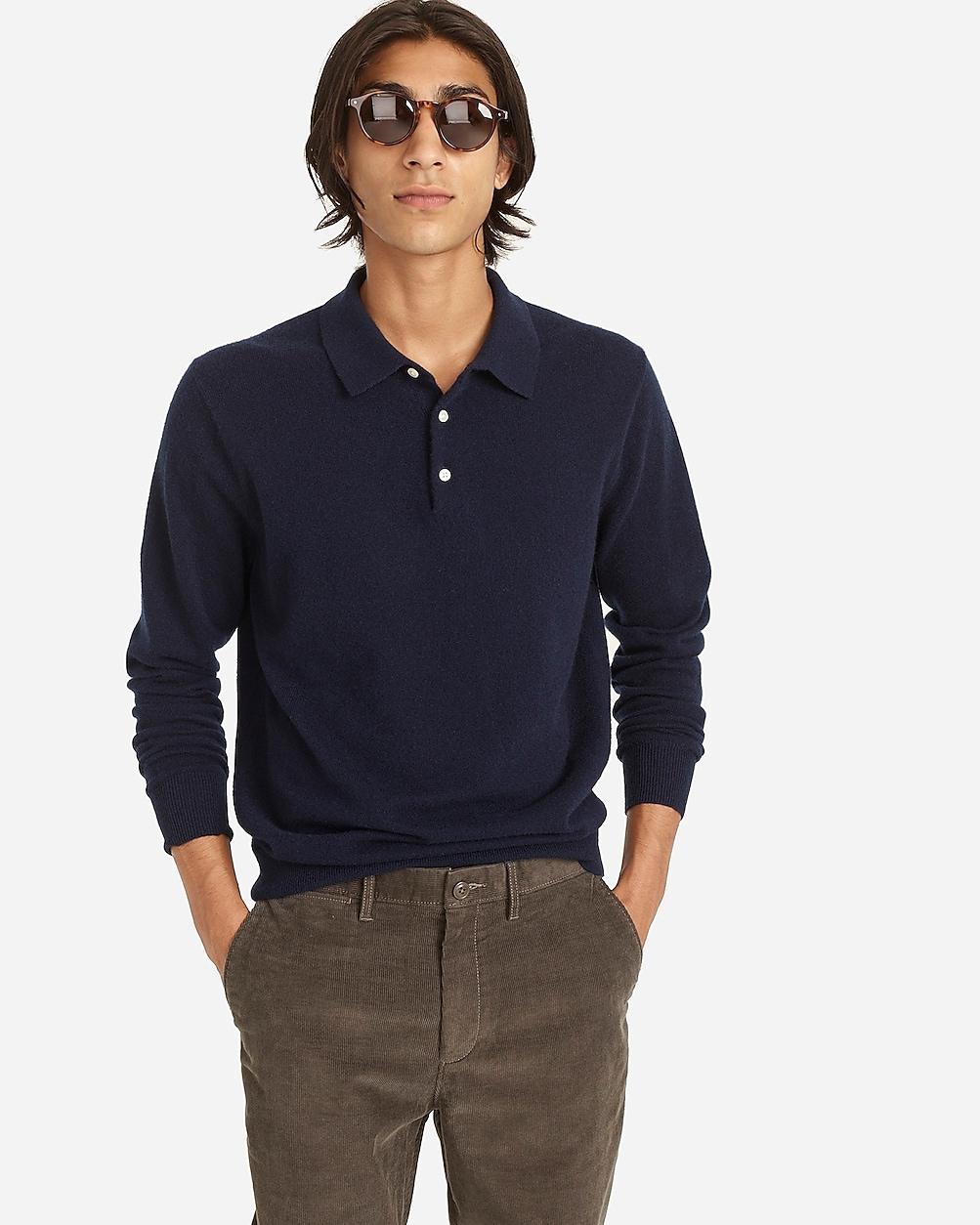 Cashmere collared sweater-polo by J.CREW