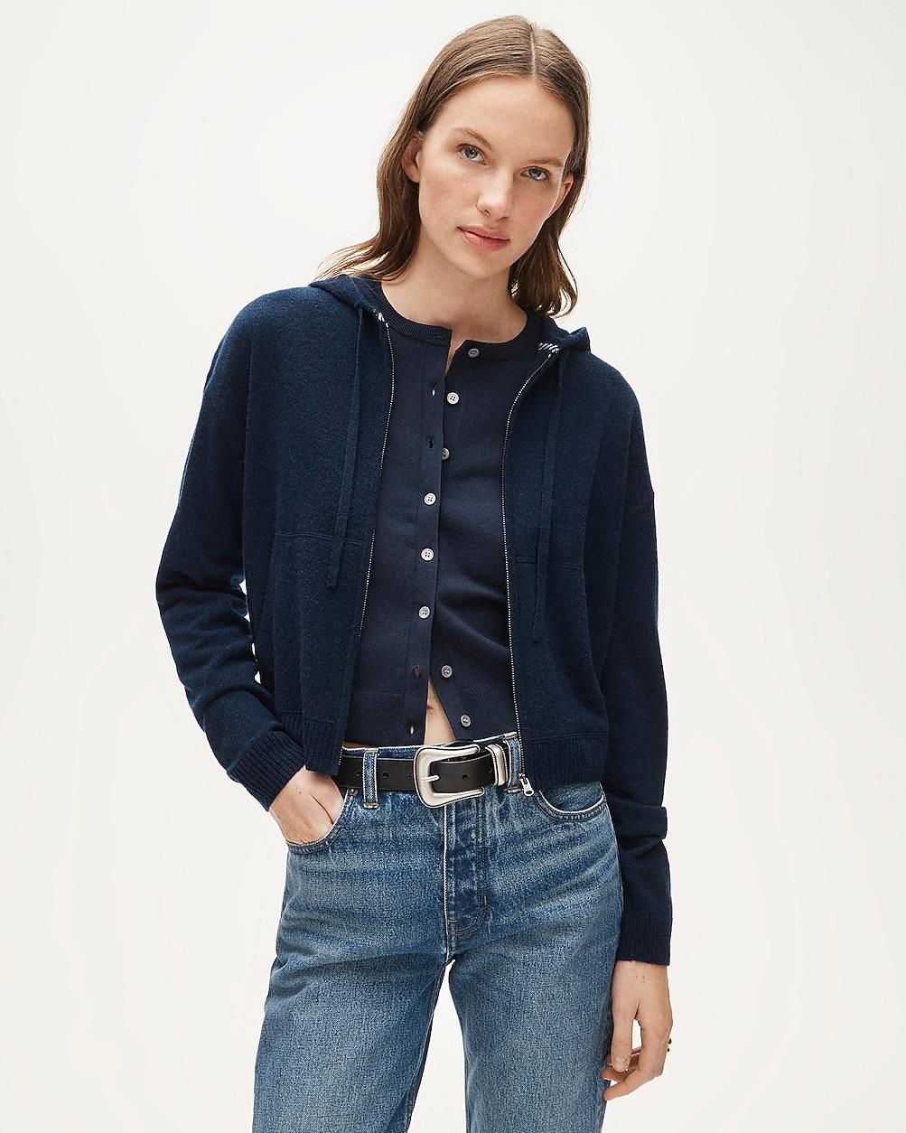 Cashmere full-zip hoodie by J.CREW