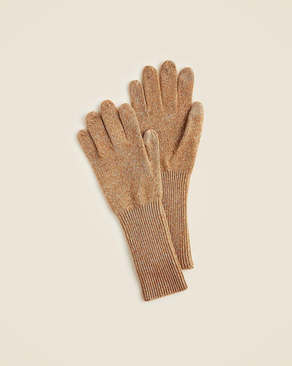 Cashmere gloves with Lurex® metallic threads by J.CREW Cashmere gloves with Lurex® metallic threads by J.CREW