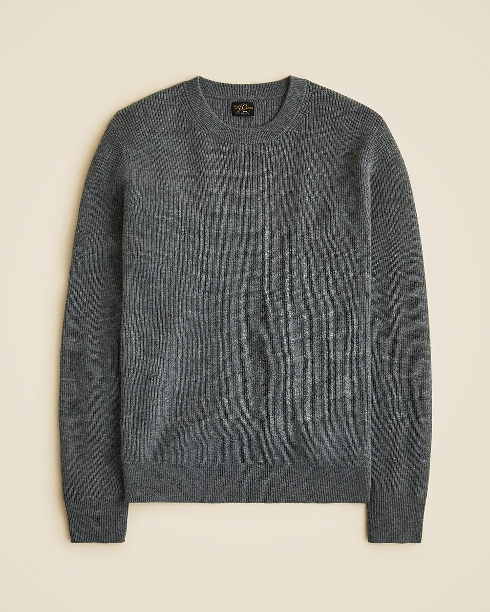 Cashmere rib-knit crewneck sweater by J.CREW