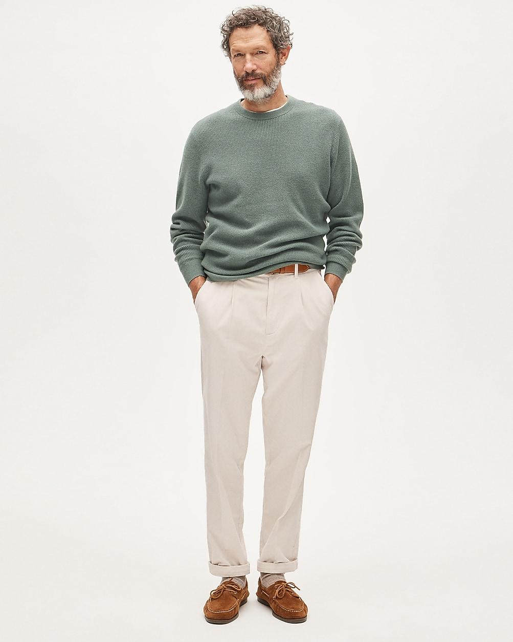 Cashmere rib-knit crewneck sweater by J.CREW