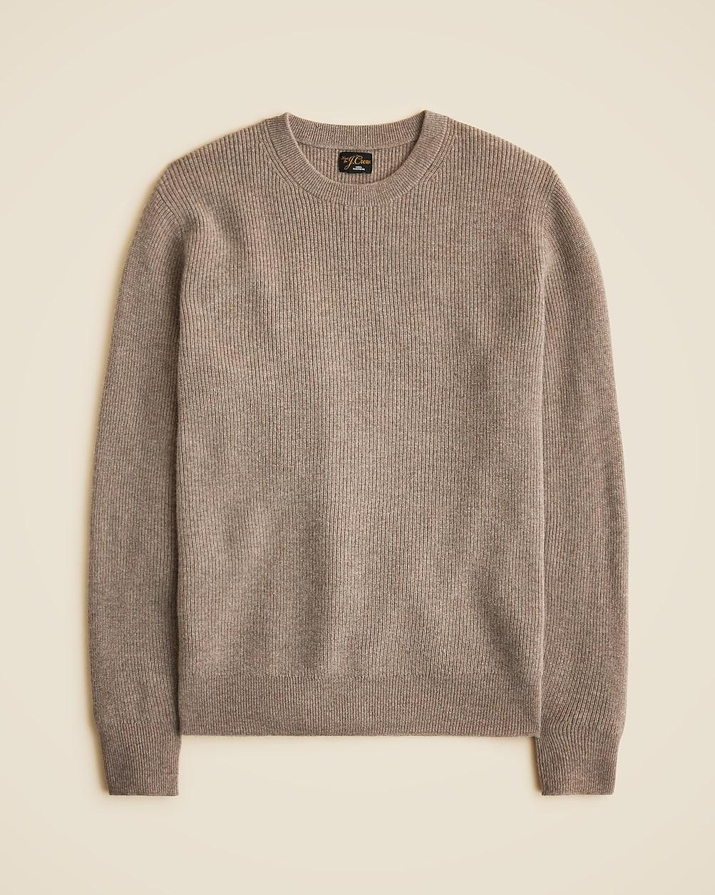 Cashmere rib-knit crewneck sweater by J.CREW