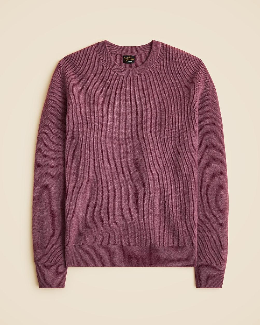 Cashmere rib-knit crewneck sweater by J.CREW