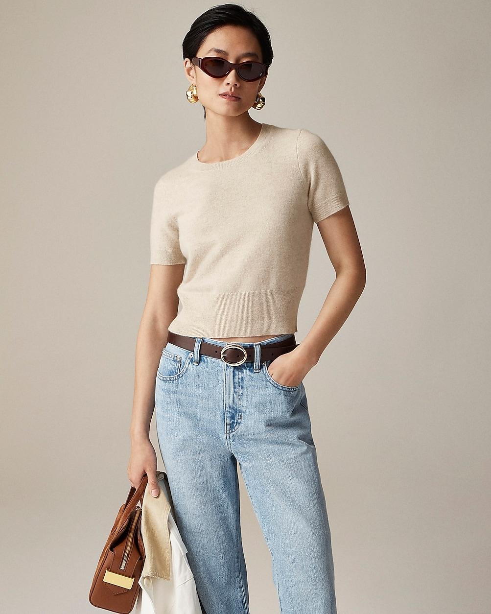 Cashmere shrunken T-shirt by J.CREW