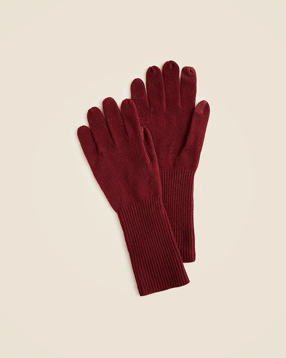 Cashmere tech-touch gloves by J.CREW