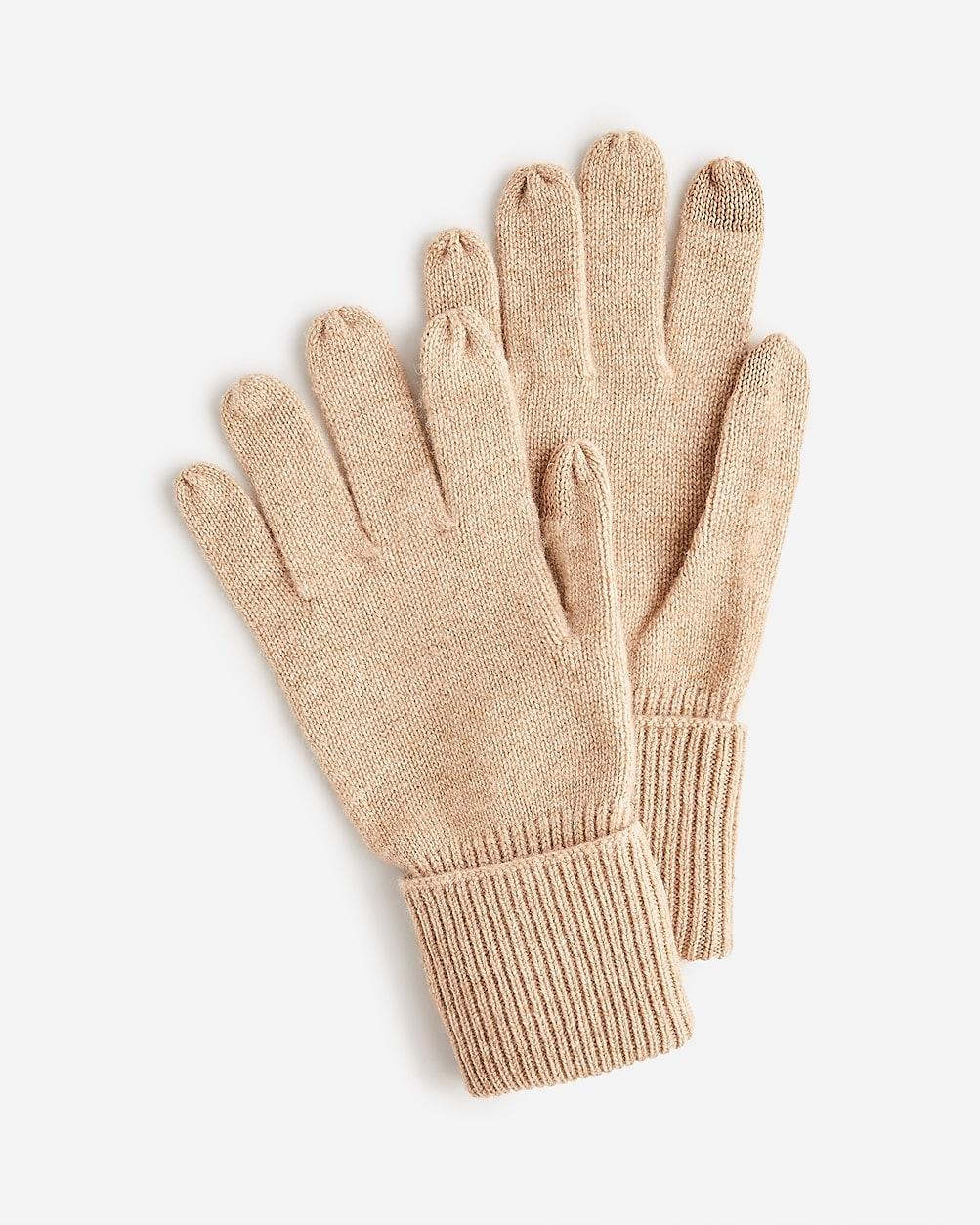 Cashmere tech-touch gloves by J.CREW