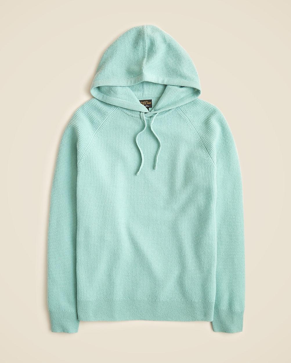 Cashmere waffle hoodied sweater by J.CREW