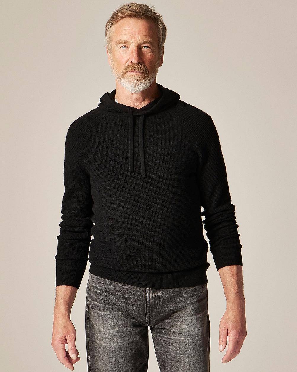 Cashmere waffle hoodied sweater by J.CREW