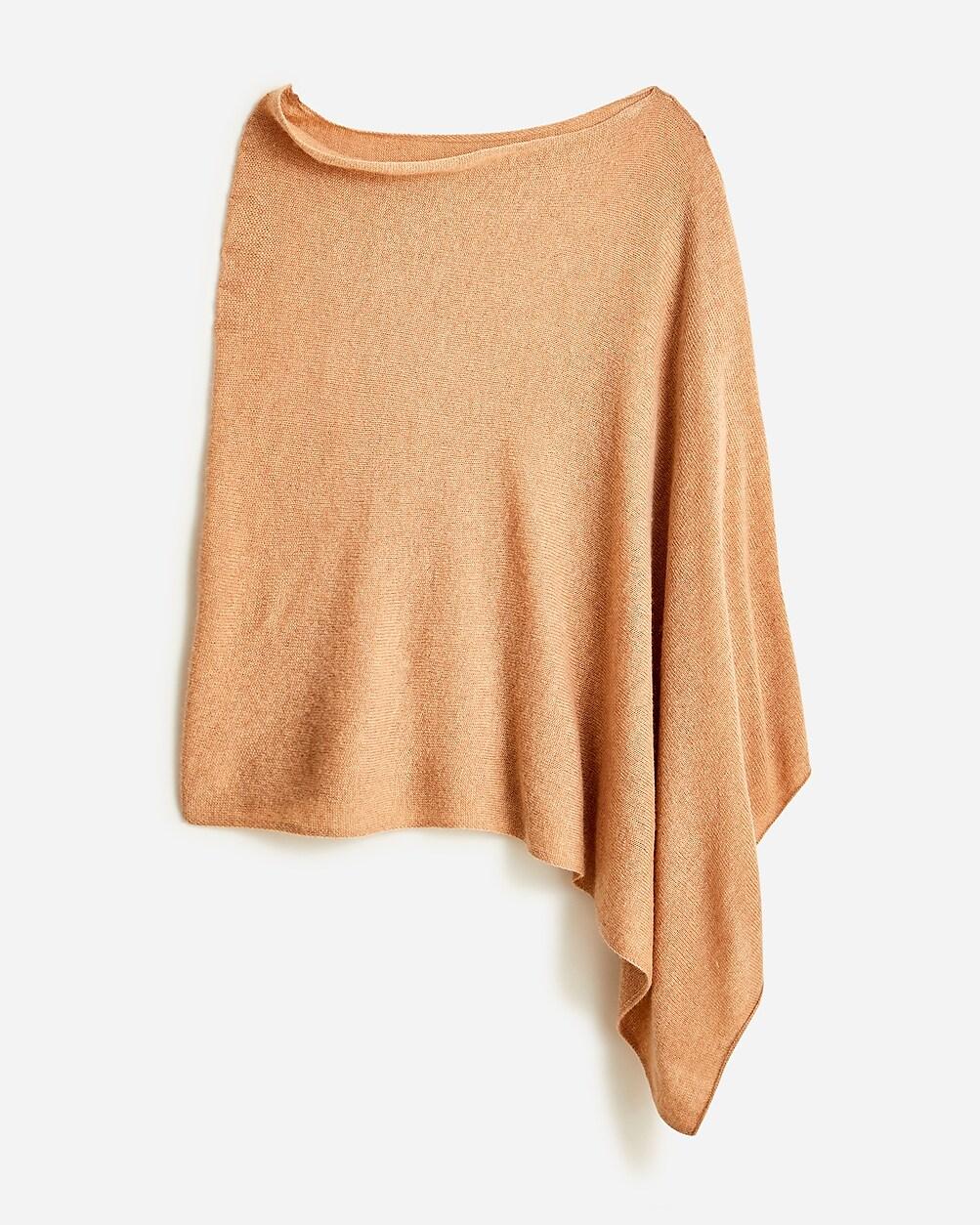Cashmere-wool blend poncho by J.CREW