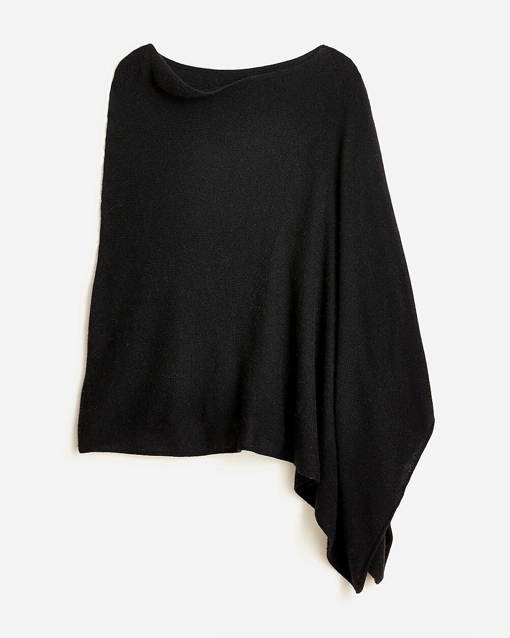 Cashmere-wool blend poncho by J.CREW