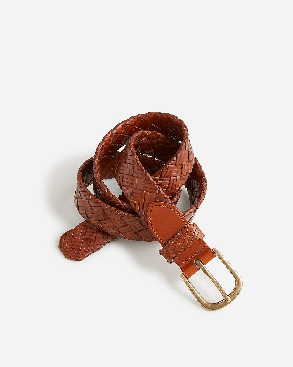 Chunky braided leather belt by J.CREW