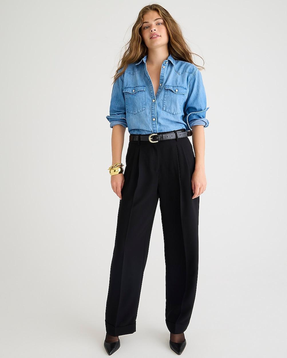 Classic belt in croc-embossed leather by J.CREW