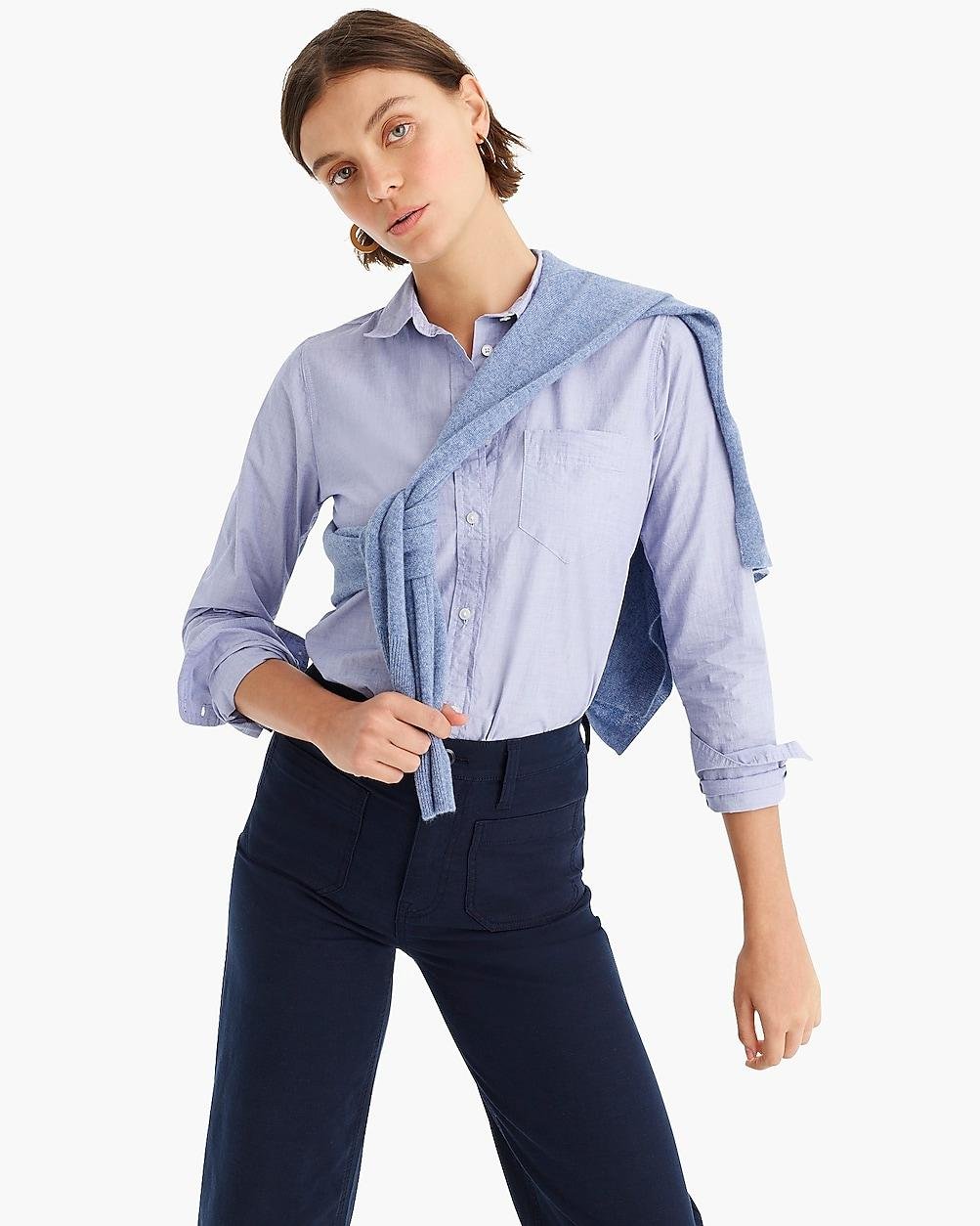 Classic-fit boy shirt in end-on-end cotton by J.CREW