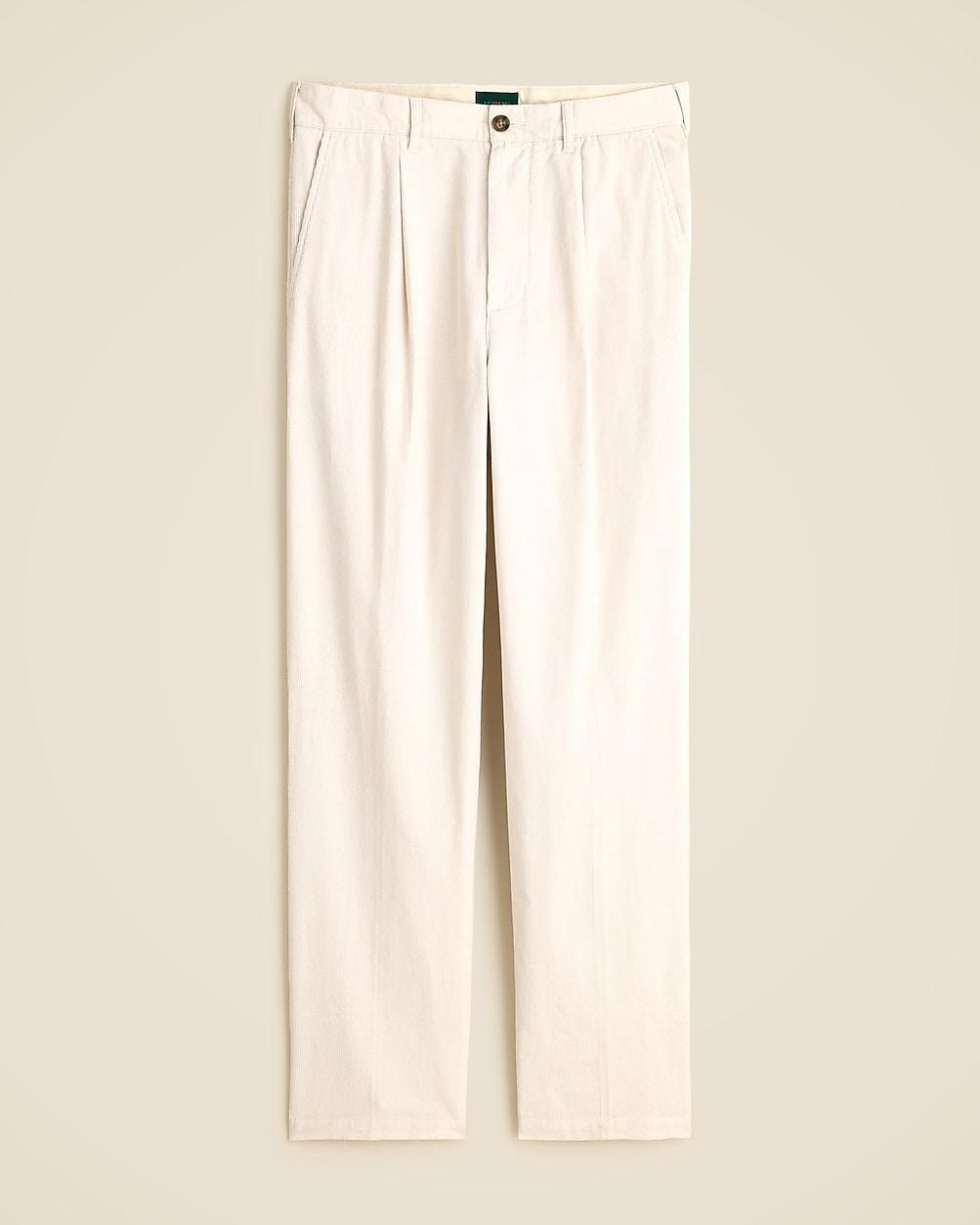 Classic-fit pleated 14-wale corduroy trouser by J.CREW