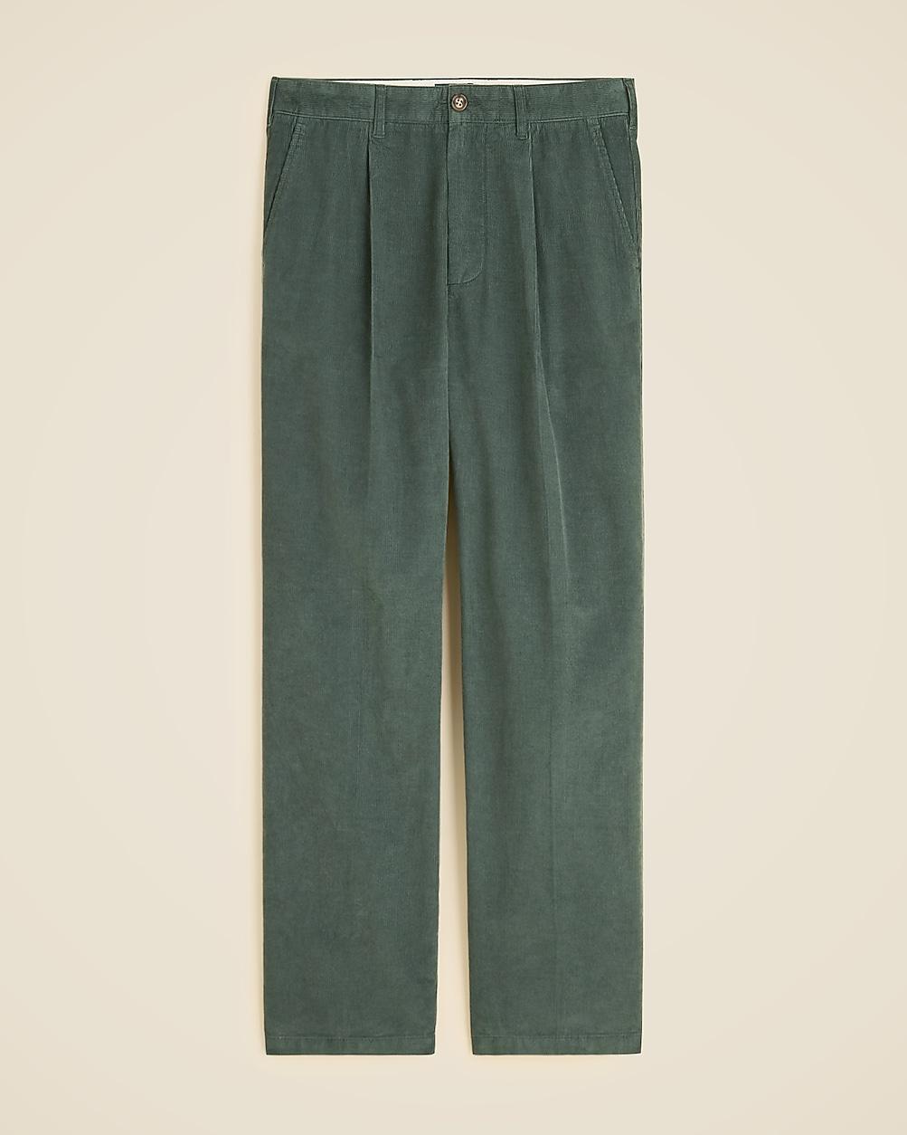 Classic-fit pleated 14-wale corduroy trouser by J.CREW