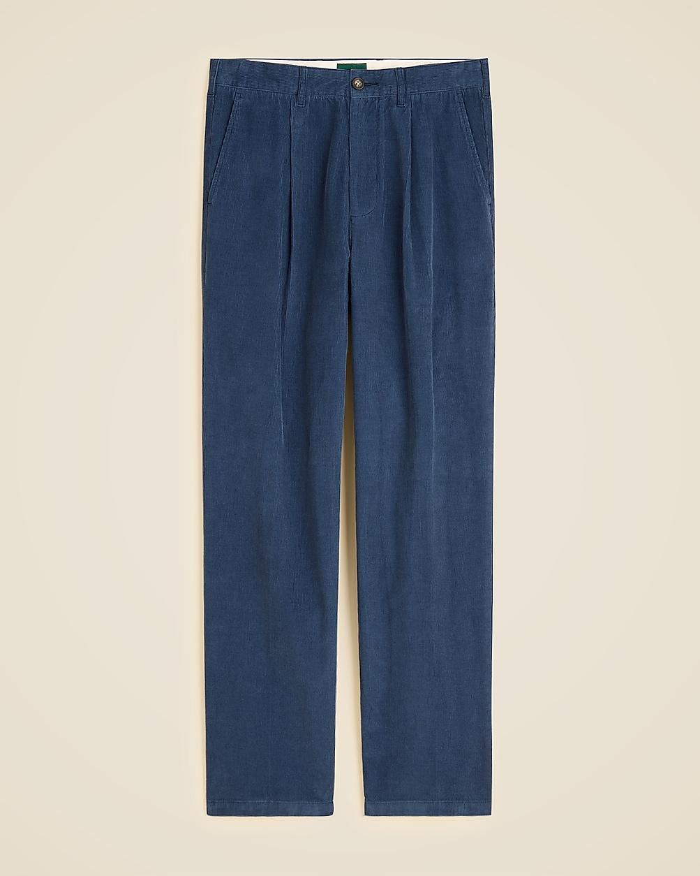 Classic-fit pleated 14-wale corduroy trouser by J.CREW