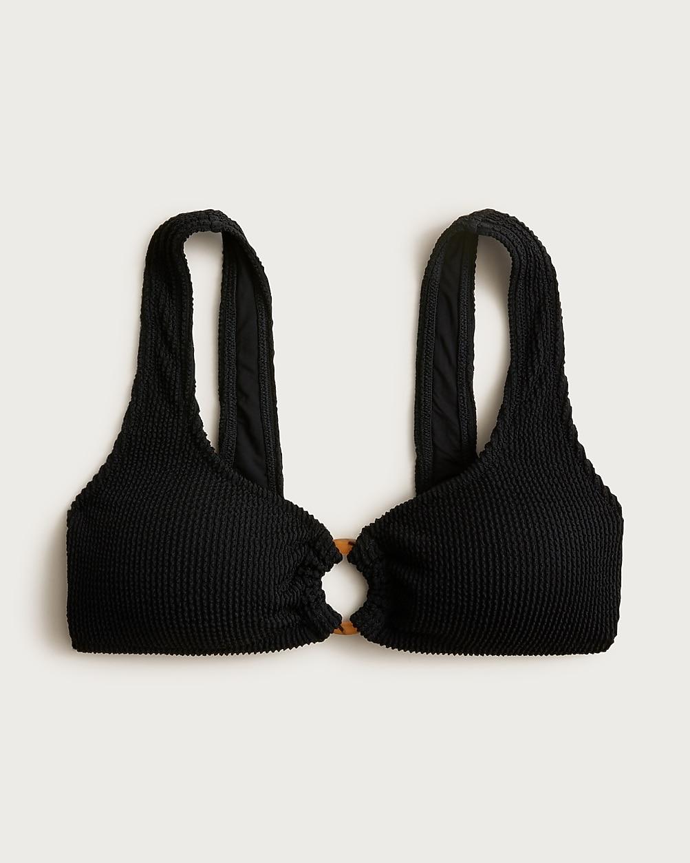 Claudia O-ring scrunchie bikini top by J.CREW