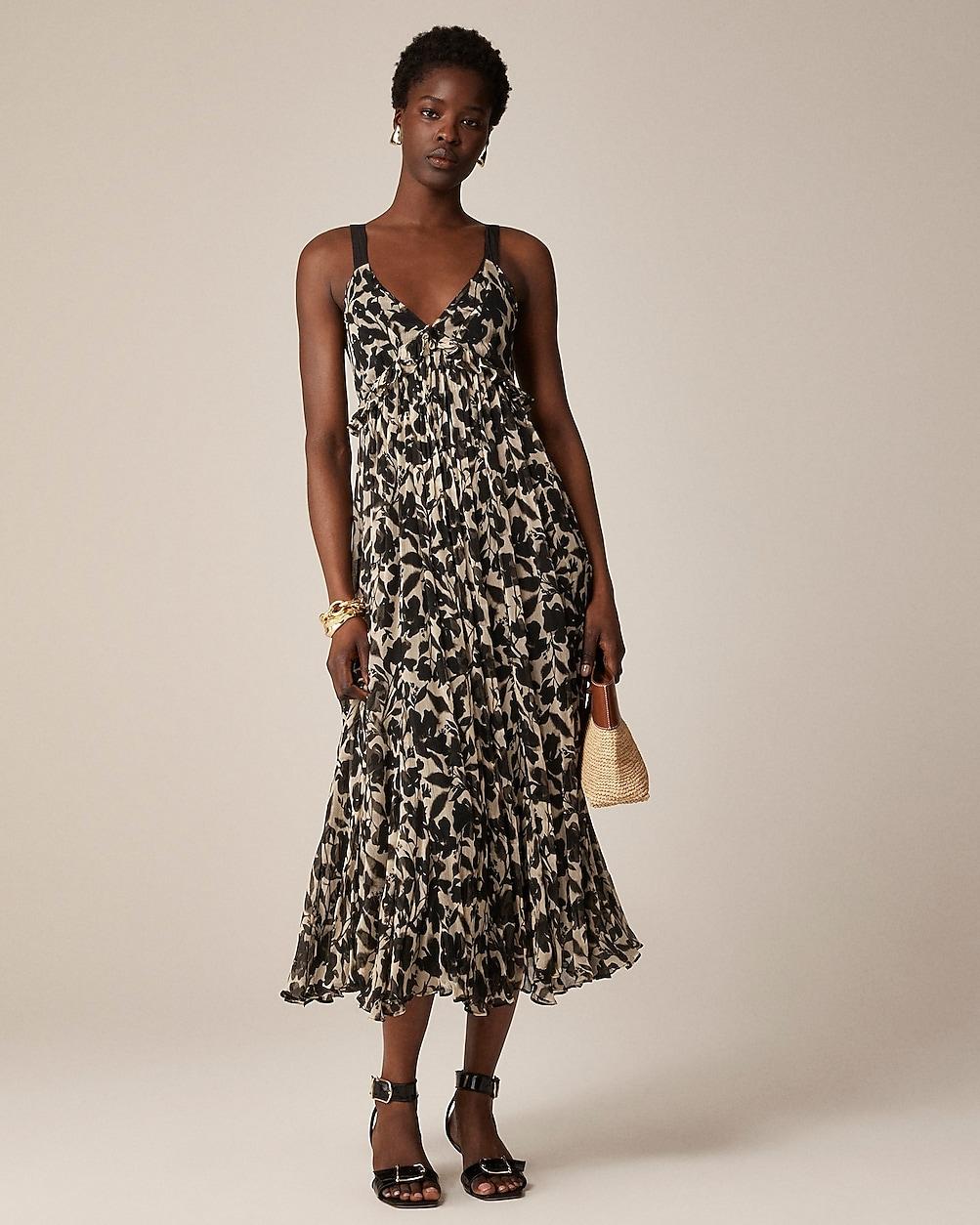 Collection ruffle-trim dress in chiffon by J.CREW