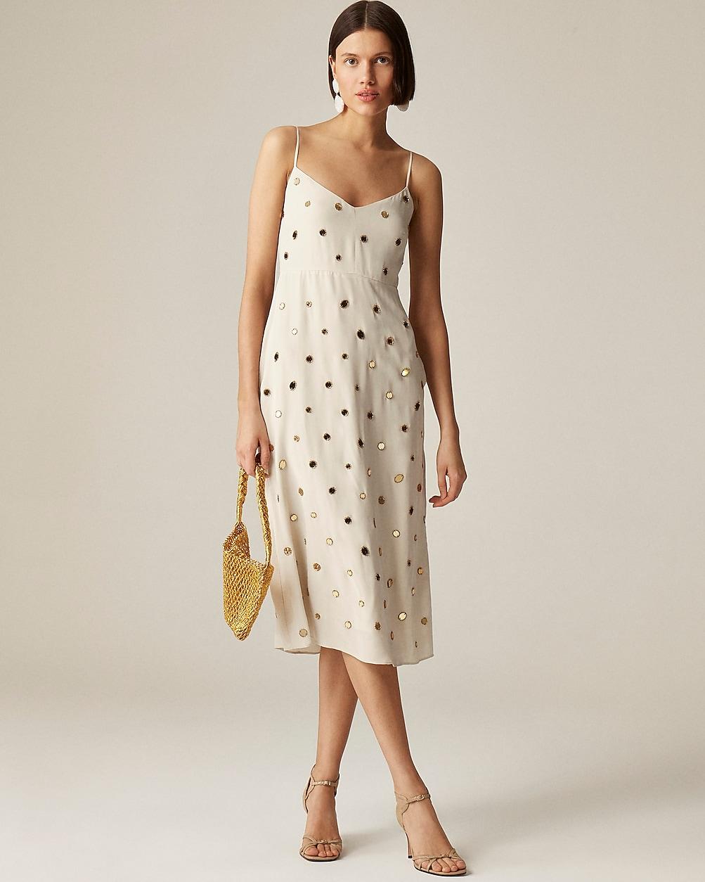 Collection slip dress with mirror embellishments by J.CREW Collection slip dress with mirror embellishments by J.CREW