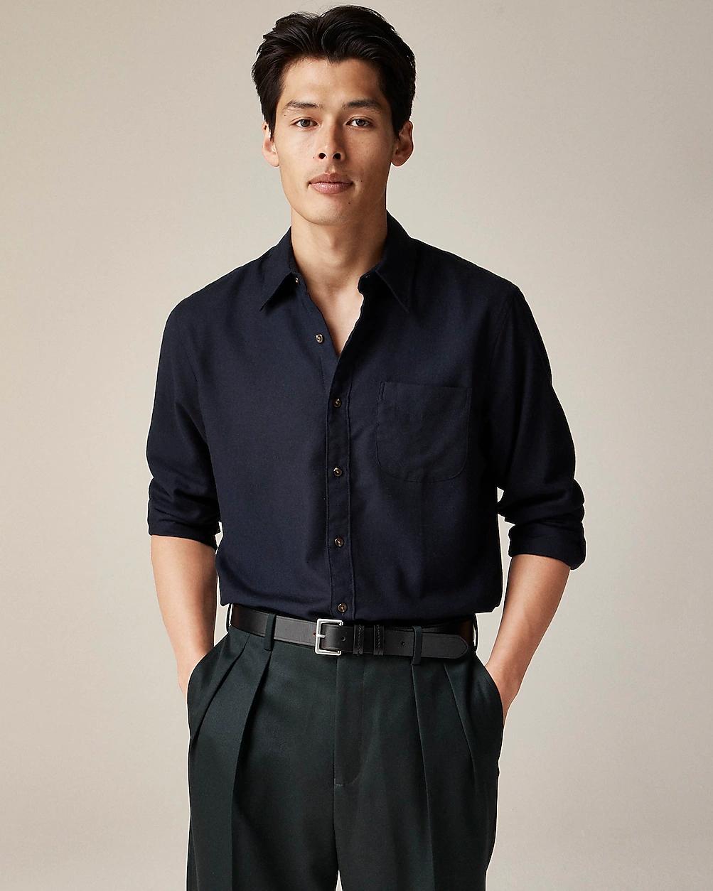 Cotton-cashmere blend shirt by J.CREW