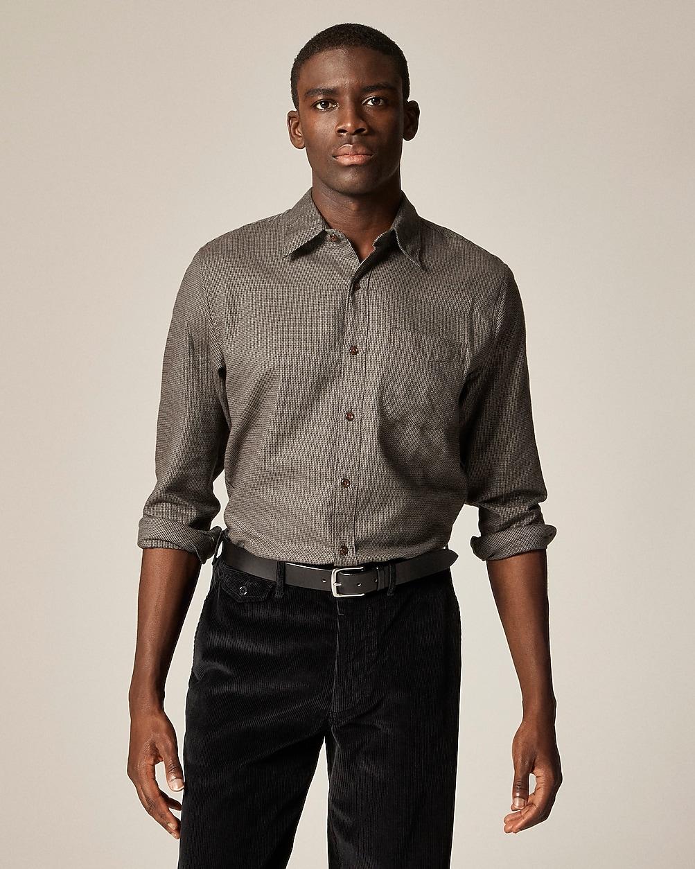 Cotton-cashmere blend shirt in check by J.CREW