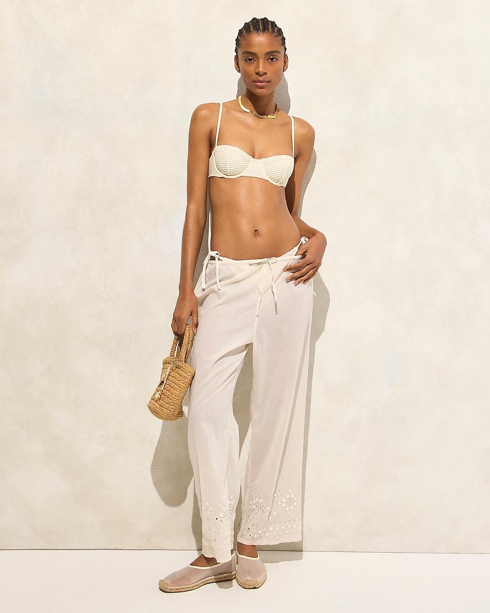 Cotton voile pant with mirror embellishments by J.CREW Cotton voile pant with mirror embellishments by J.CREW