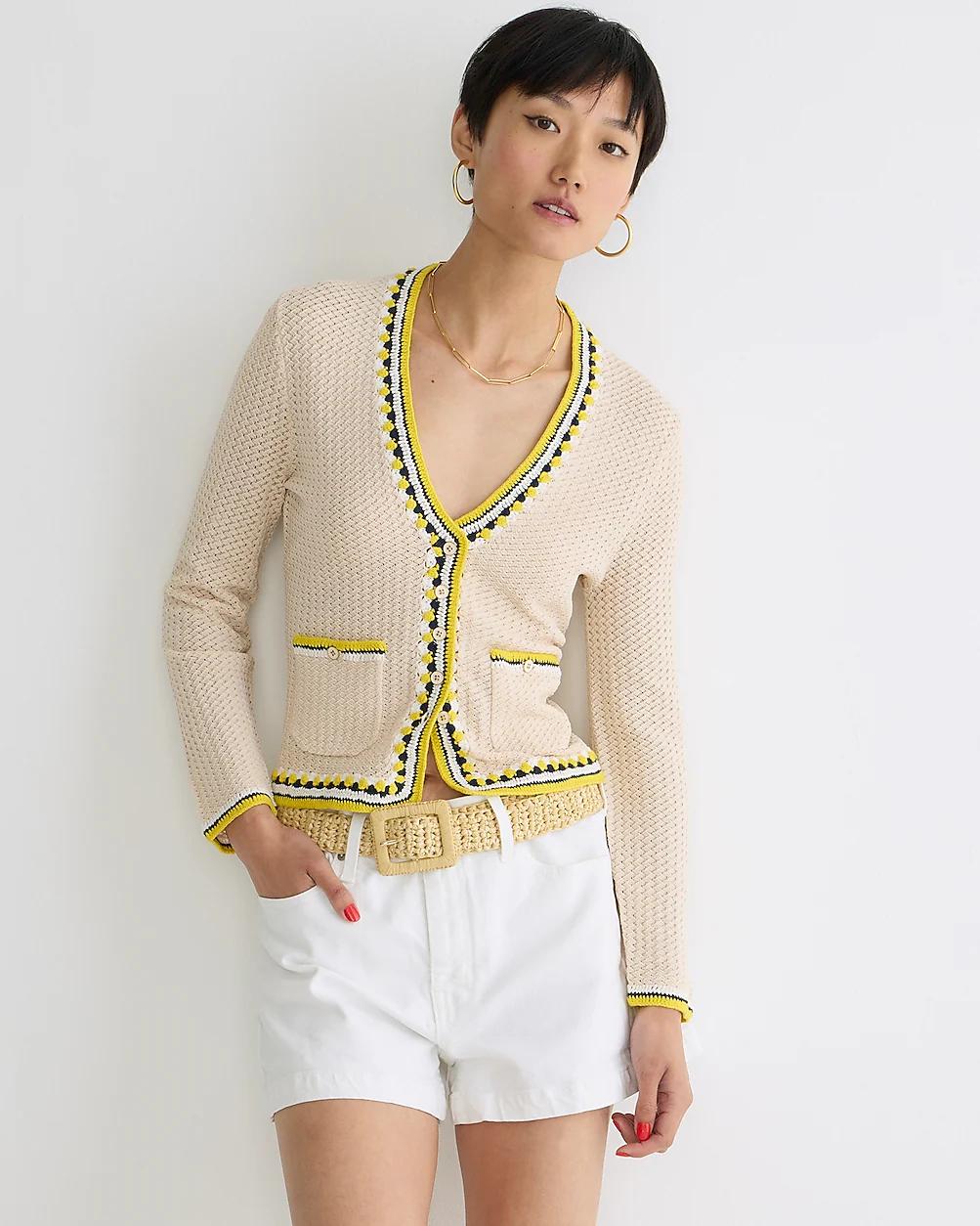 Crochet cardigan sweater in Supersculpt yarn by J.CREW Crochet cardigan sweater in Supersculpt yarn by J.CREW
