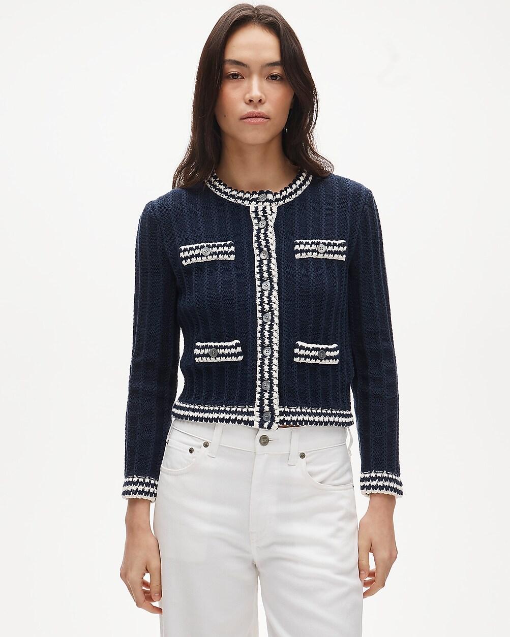 Crochet lady jacket cardigan by J.CREW