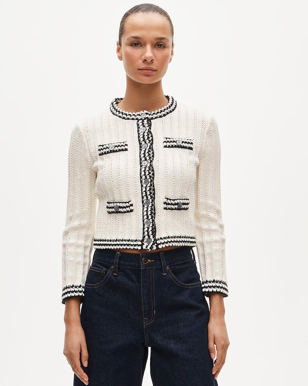 Crochet lady jacket cardigan by J.CREW