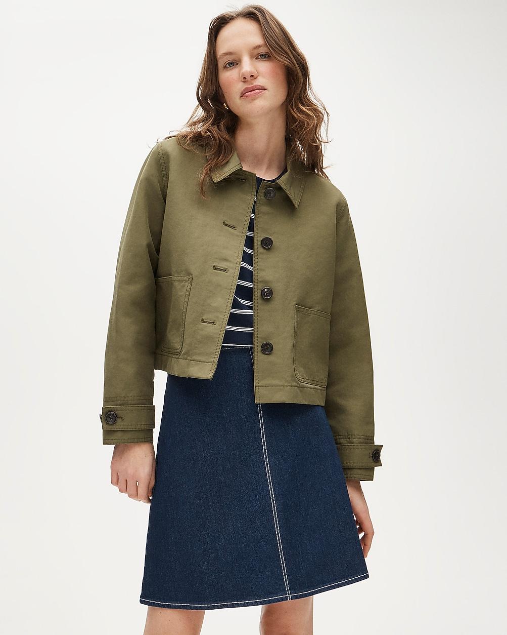 Cropped Barn Jacket™ in chino by J.CREW