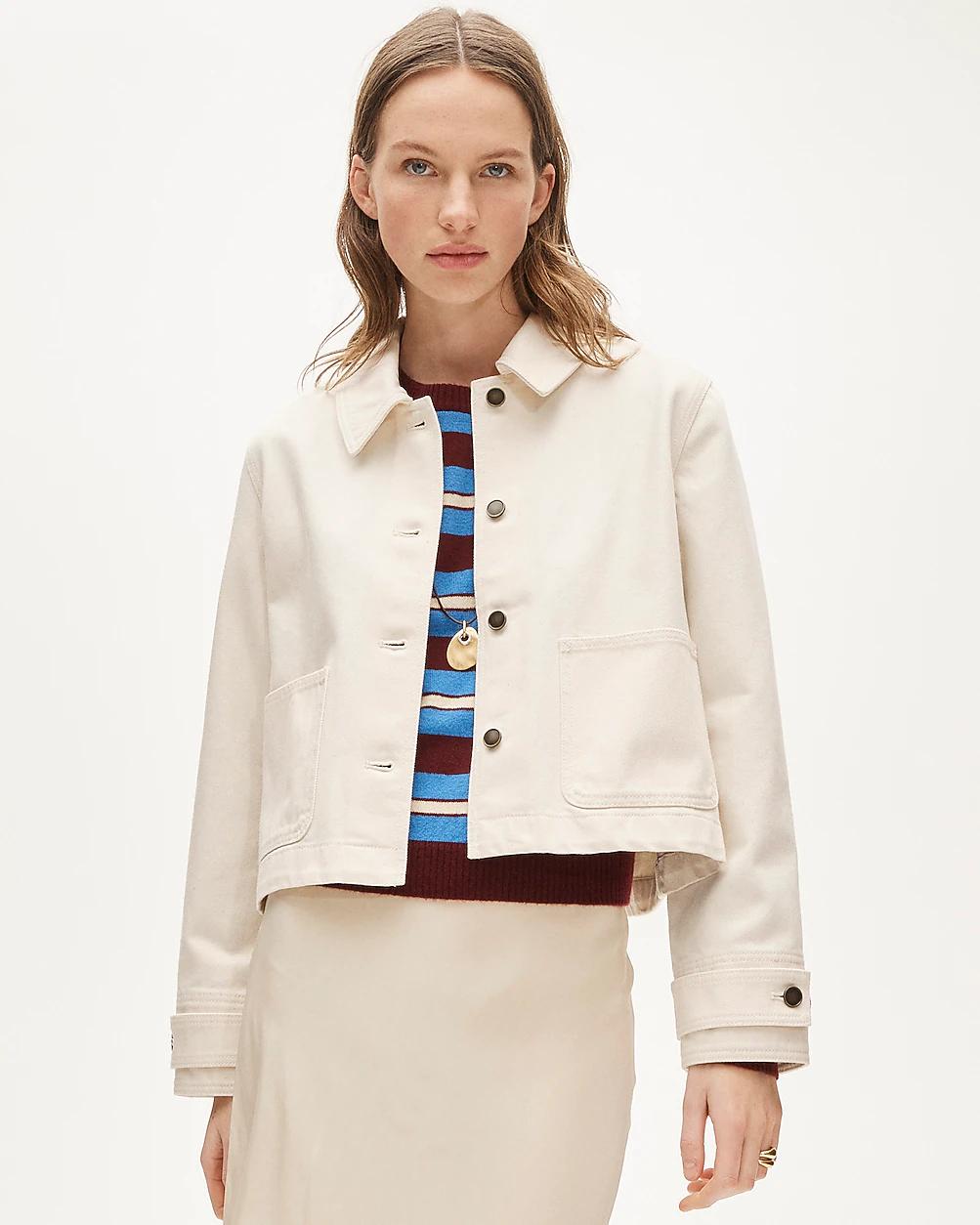 Cropped Barn Jacket™ in denim by J.CREW