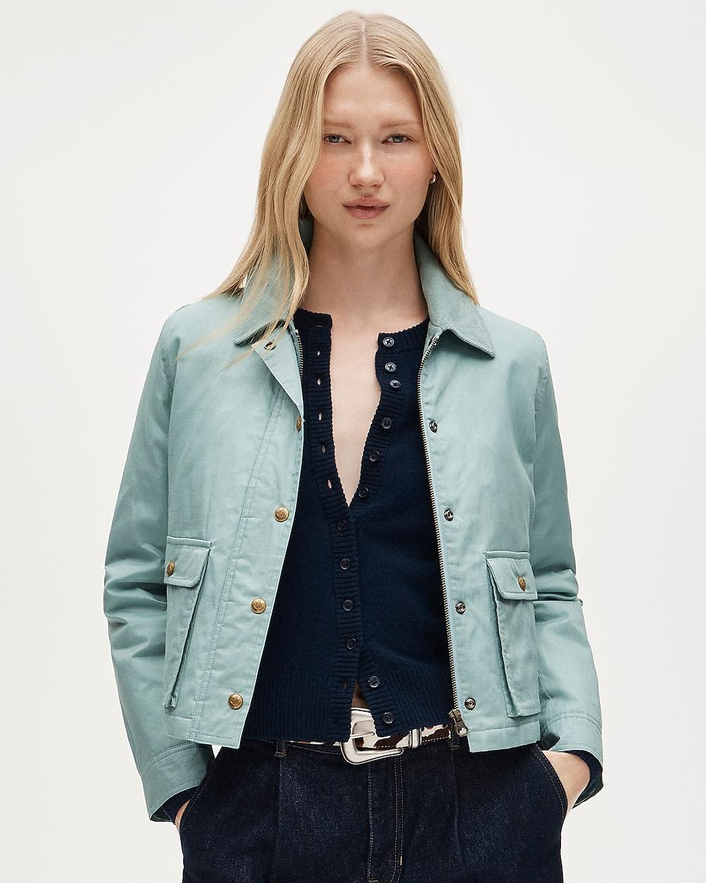 Cropped Barn Jacket™ in ripstop cotton by J.CREW